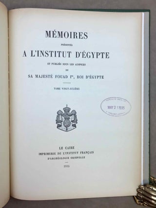 Les nomes d'Egypte depuis H&eacute;rodote jusqu'&agrave; la conqu&ecirc;te arabe (H. Gauthier), bound with: L'&eacute;pigraphie arabe de l'exposition d'art persan du Caire (G. Wiet)[newline]M10631b-09.jpeg