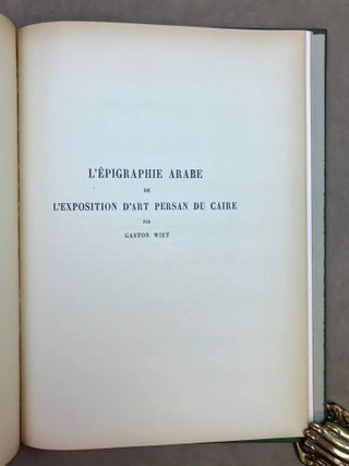 Les nomes d'Egypte depuis H&eacute;rodote jusqu'&agrave; la conqu&ecirc;te arabe (H. Gauthier), bound with: L'&eacute;pigraphie arabe de l'exposition d'art persan du Caire (G. Wiet)[newline]M10631b-10.jpeg