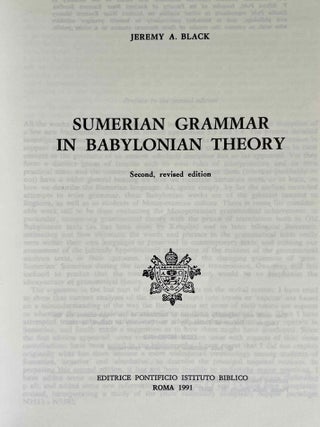 Sumerian Grammar in Babylonian Theory