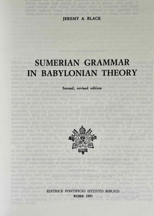 Sumerian Grammar in Babylonian Theory