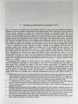 Sumerian Grammar in Babylonian Theory