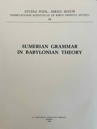 Sumerian Grammar in Babylonian Theory[newline]M10659a-02.jpeg