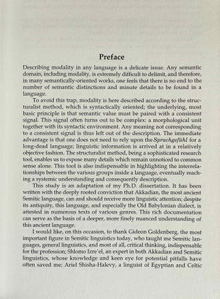 The modal system of Old Babylonian