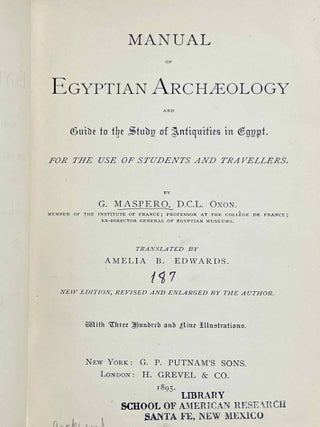 Manual of Egyptian Archaeology and Guide to the Study of Antiquities in Egypt. For the Use of Students and Travellers.[newline]M1069a-04.jpeg