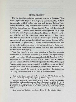 Historical prism inscriptions of Ashurbanipal. Vol. I: Editions E, B1-5, D, and K.