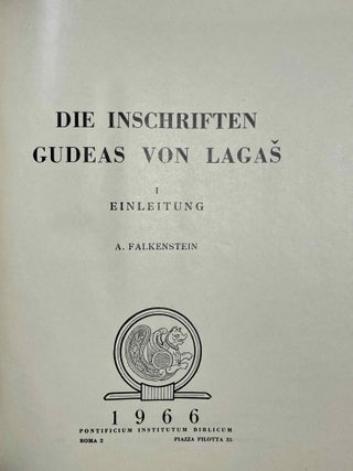 Die Inschriften Gudeas von Lagas. Band I: Einleitung (all published).[newline]M10717-03.jpeg