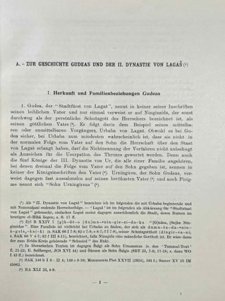 Die Inschriften Gudeas von Lagas. Band I: Einleitung (all published).