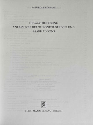Die ade-Vereidigung anlässlich der Thronfolgeregelung Asarhaddons