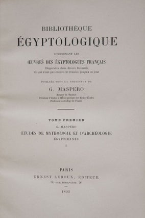 Etudes de mythologie et archéologie égyptienne. Tome I à VIII (complete set)[newline]M1076-02.jpg