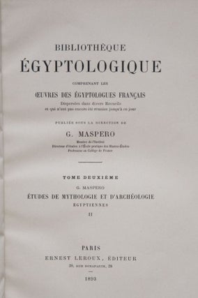 Etudes de mythologie et archéologie égyptienne. Tome I à VIII (complete set)[newline]M1076-05.jpg
