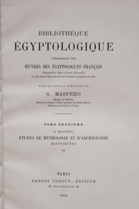 Etudes de mythologie et archéologie égyptienne. Tome I à VIII (complete set)