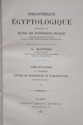 Etudes de mythologie et archéologie égyptienne. Tome I à VIII (complete set)[newline]M1076-12.jpg