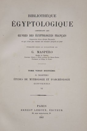 Etudes de mythologie et archéologie égyptienne. Tome I à VIII (complete set)[newline]M1076-19.jpg