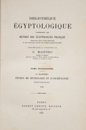 Etudes de mythologie et archéologie égyptienne. Tome I à VIII (complete set)[newline]M1076-26.jpg