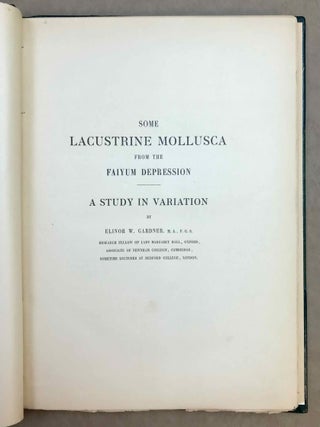 Some lacustrine Mollusca from the Faiyum depression. A study in variation.[newline]M10817-02.jpeg