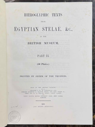 Hieroglyphic texts from Egyptian stelae in the British Museum. Volumes II-VIII (XEROX)[newline]M10818a-02.jpeg