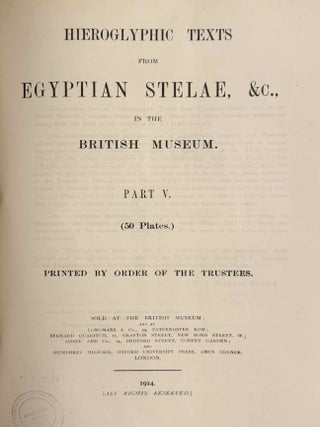 Hieroglyphic texts from Egyptian stelae in the British Museum. Volumes II-VIII (XEROX)[newline]M10818a-11.jpeg