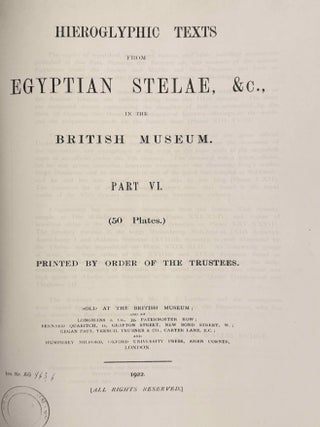 Hieroglyphic texts from Egyptian stelae in the British Museum. Volumes II-VIII (XEROX)[newline]M10818a-13.jpeg