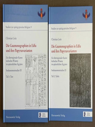 Item #M10821b Die Gaumonographien in Edfu und ihre Papyrusvarianten. Ein &uuml;berregionaler Kanon...[newline]M10821b-00.jpeg