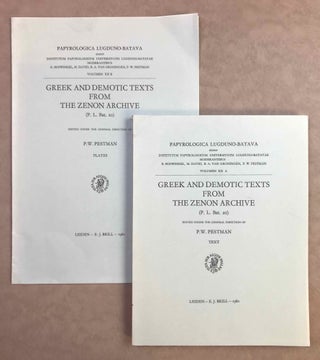Item #M10868 Greek and demotic texts from the Zenon archive. Vol. I: Text. Vol. II: Plates...
