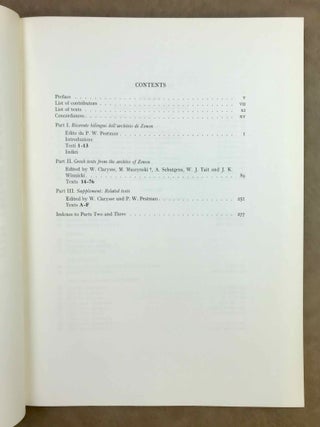 Greek and demotic texts from the Zenon archive. Vol. I: Text. Vol. II: Plates (complete set)[newline]M10868-03.jpeg