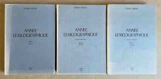 Item #M1090 Année lexicographique. Tomes I, II & III (complete set). MEEKS Dimitri[newline]M1090-00.jpeg