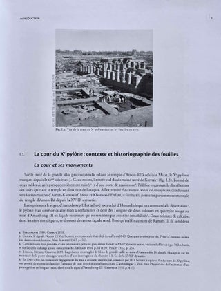 La cour du Xe pylône à Karnak. Les fouilles de Michel Azim de 1975 à 1977.