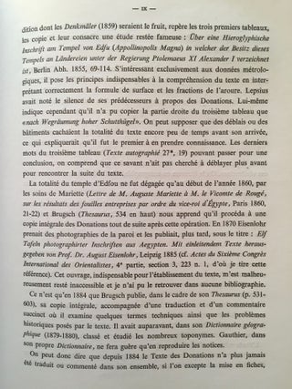 Le grand texte des donations au temple d'Edfou