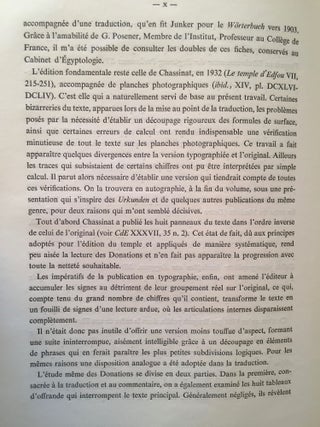 Le grand texte des donations au temple d'Edfou
