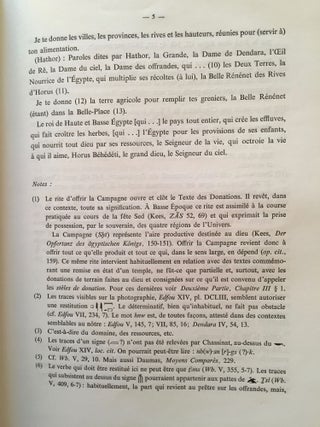 Le grand texte des donations au temple d'Edfou