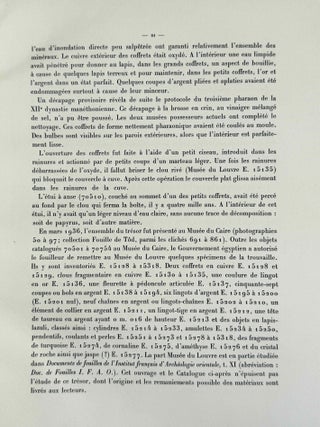 Tr&eacute;sor de T&ocirc;d (Catalogue G&eacute;n&eacute;ral du Mus&eacute;e du Caire, Nos 70501-70754)