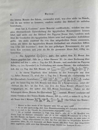 Nachtr&auml;ge zur &auml;gyptischen Chronologie