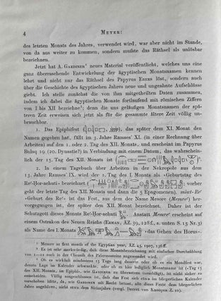 Nachträge zur ägyptischen Chronologie