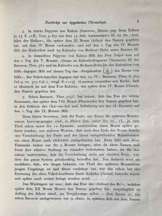 Nachtr&auml;ge zur &auml;gyptischen Chronologie