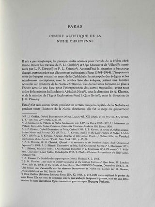 Faras. Centre artistique de la Nubie chrétienne.