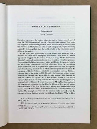 Ancient Memphis. "Enduring is the perfection". Proceedings of the international conference held at Macquarie University, Sydney, on August 14-15, 2008.[newline]M11066-04.jpeg