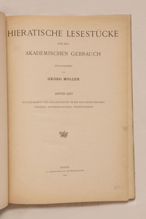 Hieratische Lesestücke. Hefte I, II & III (complete set)[newline]M1114-05.jpg