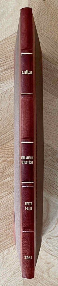 Item #M1114d Hieratische Lesestücke. Hefte I, II & III (complete set). MÖLLER Georg.[newline]M1114d-00.jpeg