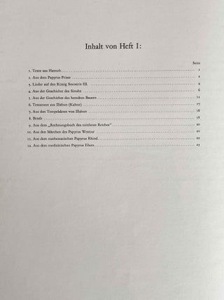 Hieratische Lesestücke. Hefte I, II & III (complete set)