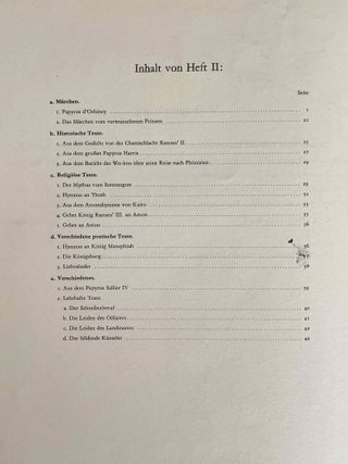 Hieratische Lesestücke. Hefte I, II & III (complete set)