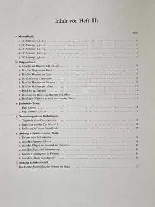 Hieratische Lesestücke. Hefte I, II & III (complete set)