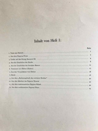 Hieratische Lesestücke. Hefte I, II & III (complete set)