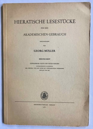 Hieratische Lesestücke. Hefte I, II & III (complete set)[newline]M1114f-06.jpg