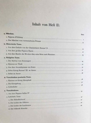 Hieratische Lesestücke. Hefte I, II & III (complete set)