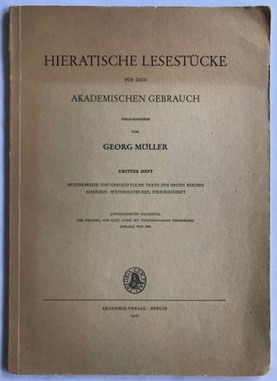 Hieratische Lesestücke. Hefte I, II & III (complete set)[newline]M1114f-11.jpg