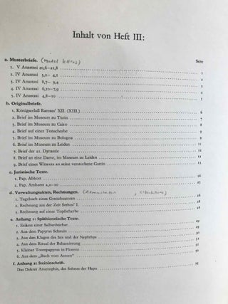 Hieratische Lesestücke. Hefte I, II & III (complete set)