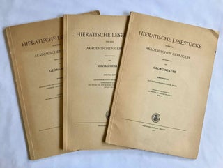 Item #M1114f Hieratische Lesestücke. Hefte I, II & III (complete set). MÖLLER Georg