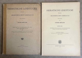 Item #M1114h Hieratische Lesestücke. Heft I: Alt- und mittelhieratische Texte. Heft II:...