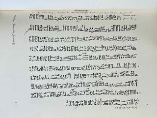 Hieratische Lesestücke. Heft I: Alt- und mittelhieratische Texte. Heft II: Literarische Texte des Neuen Reiches. Heft III: Musterbriefe und geschäftliche Texte des Neuen Reiches. Anhänge: Späthieratisches; Steininschrift. (complete set)