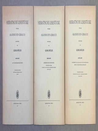 Hieratische Lesest&uuml;cke. Hefte I, II & III (complete set)[newline]M1114m-01.jpeg